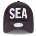 Women's Seattle Seahawks New Era College Navy Hometown 9TWENTY Adjustable Hat 2908534